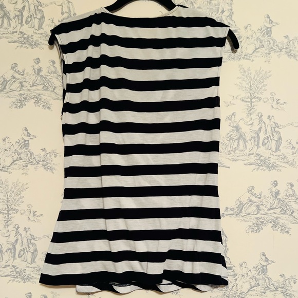 Evan Picone Classic Navy Striped Top - Picture 3 of 6